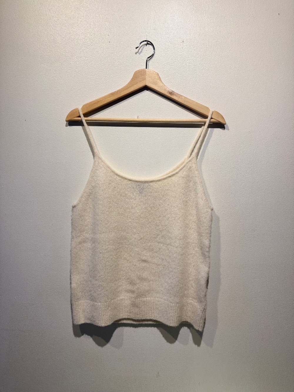 100% Cashmere Cream Tank Top